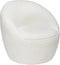 Romi Curly arm stoel - Fauteuil wit - Stoel - Zetel - B. 75 x D. 77 x H. 70 cm