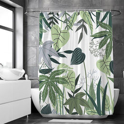 Loti Living Douchegordijn - Waterdicht - Anti Schimmel - Jungle 180x200 cm