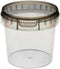 Rond PP combipakket Ø 133, H 118,6 mm: 1000 ml (containers en deksels) met garantie sluiting - elk 192 stuks