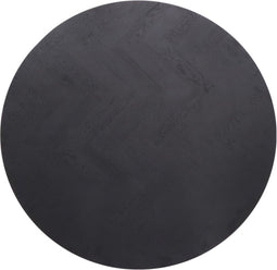 Rond tafelblad Fishbone - ø120x4 - Zwart - Eiken