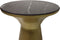 Ronde bijzettafel - ø40x50 - Zwart/goud - Marmer/ijzer