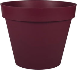 Ronde bloempot TOSCANE - EDA - Ø 48 cm - 43 L - Bordeauxrood - Anti-UV en antivries behandeld plastic