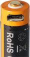 Ronde cel 14500, AA, Li-polymeer, 1,5 V, 1600 mAh, 2,4 Wh, met USB-oplaadpoort