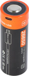 Ronde cel 26650, Li-ion, 3,7 V, 5000 mAh, 18,5 Wh, met USB-oplaadpoort