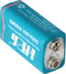 Ronde cel 9V-USB, Li-ion, 7.4V, 500mAh, 3.7Wh, met USB-oplaadaansluiting