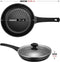 Ronde Grillpan met deksel - steakpan - koekenpan - Alle warmtebronnen LOOD, CADMIUM-vrij