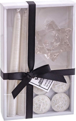 Ronde kroonluchter met standaard Kerstmis Wit Kristal Paraffine 21,7 x 13,3 x 3,8 cm