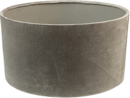 Ronde lampenkap - 25x25x18 - Lichtgrijs - Velvet