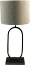 Ronde lampenkap - 32x32x24 - Lichtgrijs - Velvet