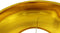 Ronde lampenkap met print - 32x32x24 - Mosterdgeel/goud - Velvet