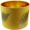 Ronde lampenkap met print - 32x32x24 - Mosterdgeel/goud - Velvet
