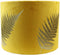 Ronde lampenkap met print - 32x32x24 - Mosterdgeel/goud - Velvet