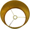 Ronde lampenkap met print - 32x32x24 - Mosterdgeel/goud - Velvet