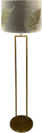 Ronde lampenkap met print - 42x42x32 - Lichtgrijs/goud - Velvet