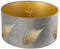 Ronde lampenkap met print - 42x42x32 - Lichtgrijs/goud - Velvet