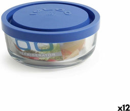 Ronde Lunchtrommel met Deksel Borgonovo Igloo Blauw 320 ml ø 11 x 5 cm (12 Stuks)
