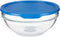 Ronde Lunchtrommel met Deksel Chefs Blauw 1,135 L 17,2 x 7,6 x 17,2 cm (4 Stuks)