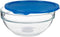 Ronde Lunchtrommel met Deksel Chefs Blauw 1,135 L 17,2 x 7,6 x 17,2 cm (4 Stuks)