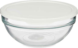Ronde Lunchtrommel met Deksel Chefs Wit 1,135 L 17,2 x 7,6 x 17,2 cm (4 Stuks)