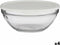 Ronde Lunchtrommel met Deksel Chefs Wit 2,5 L 23,7 x 10,1 x 23,7 cm (4 Stuks)