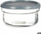 Ronde Lunchtrommel met Deksel Grijs Plastic 415 ml 12 x 6 x 12 cm (24 Stuks)