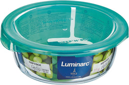 Ronde Lunchtrommel met Deksel Luminarc Keep'n Lagon 13,5 x 6 cm Turkoois 680 ml Glas (6 Stuks)