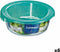 Ronde Lunchtrommel met Deksel Luminarc Keep'n Lagon 13,5 x 6 cm Turkoois 680 ml Glas (6 Stuks)