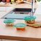 Ronde Lunchtrommel met Deksel Luminarc Keep'n Lagon 13,5 x 6 cm Turkoois 680 ml Glas (6 Stuks)