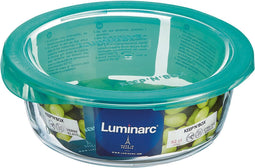Ronde Lunchtrommel met Deksel Luminarc Keep'n Lagon 920 ml 15,6 x 6,6 cm Turkoois Glas (6 Stuks)