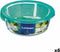 Ronde Lunchtrommel met Deksel Luminarc Keep'n Lagon 920 ml 15,6 x 6,6 cm Turkoois Glas (6 Stuks)