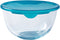 Ronde Lunchtrommel met Deksel Pyrex Cook & Store Blauw 2 L 22 x 22 x 11 cm Siliconen Glas (3 Stuks)