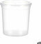 Ronde Lunchtrommel met Deksel Transparant Polypropyleen 1 L 12,5 x 12,5 x 12,5 cm (12 Stuks)