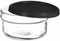 Ronde Lunchtrommel met Deksel Zwart Transparant Plastic Glas 12 x 6 x 12 cm 415 ml