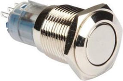 RONDE METALEN DRUKKNOP SPDT 1NO 1NC (R1600)