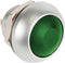 RONDE METALEN DRUKSCHAKELAAR MET GROEN KAPJE - 1P SPST OFF-(ON) (R1398G)