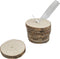 Ronde Onderzetter met Schors Paulownia Hout 10cm, 6st.