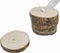 Ronde Onderzetter met Schors Paulownia Hout 10cm, 6st.