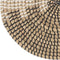 Ronde placemat zeegras zwart/wit - 35 cm - Tafel onderleggers