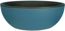 Ronde plantenbak RIVIERA COUPE GRANIT - Kunststof - Diameter 40 cm - Blauw