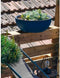 Ronde plantenbak RIVIERA COUPE GRANIT - Kunststof - Diameter 40 cm - Blauw
