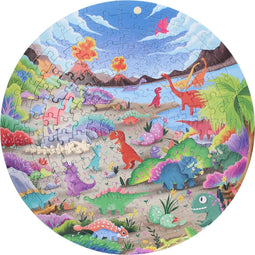 Ronde Puzzel in Opbergbox - Dino's 150st..