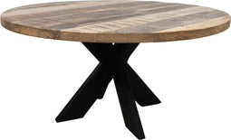 Ronde salontafel - mangohout/ijzer