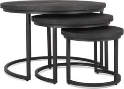 Ronde set salontafel zwart
