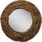 Ronde spiegel - 90x9010 - naturel - teak