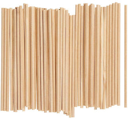 Ronde stokken, l: 15 cm, d: 4 mm, 100 stuks, berkehout