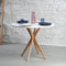 Ronde tafel Jubi, doorsnee 80 cm, essenhout, wit