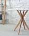 Ronde tafel Jubi, doorsnee 80 cm, essenhout, wit