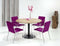 Ronde vergadertafel Work diameter Ø120cm bladkleur Ahorn framekleur Chroom