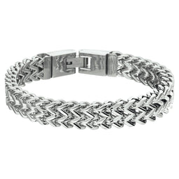 Vigor armband - Stalen schakelarmband 10 mm 20,5 cm - Gepolijst staal