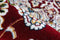 Rood vloerkleed - 140x200 cm - A-symmetrisch patroon - Landelijk